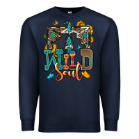 Navy western wild soul Premium Sweatshirt - OliviaCreatesArt