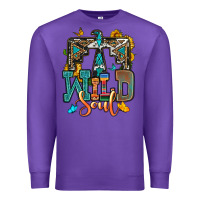 Purple western wild soul Premium Sweatshirt - OliviaCreatesArt