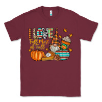 Burgundy i love fall most of fall Classic Tee - CowhideDigitalArt