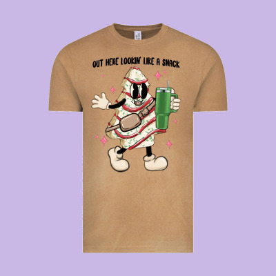 Out Here Lookin Like A Snack Vintage Tee Designed By Maliassmallbusiness