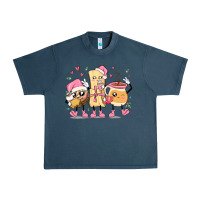 Midnight Navy mexican christmas pan dulce cartoon characters Urban Heavy Tee - MaliasSmallBusiness