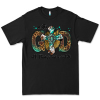 Black with god all things are possible gemstone cross Premium Tee - Jasminsmagicworld