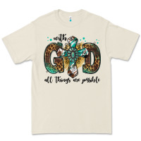 Bone with god all things are possible gemstone cross Premium Tee - Jasminsmagicworld
