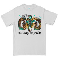 With God All Things Are Possible Gemstone Cross Premium Tee | Teevron