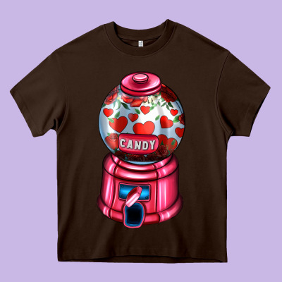 Love And Candy Machine Heavy Core Tee Designed By Adodesignshop