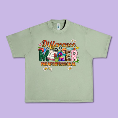 Difference Maker Paraprofessional Urban Heavy Tee Designed By Jahusdesignshop