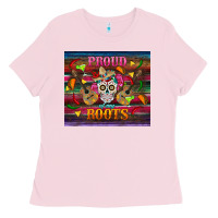 Bubblegum Pink proud of my roots tumbler Ladies Tee - BundleAndBundleShop