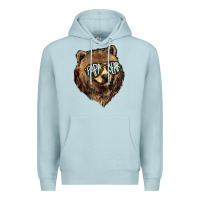 Blue Mist Papa Bear Premium Hoodie - HowdyJamesFarm