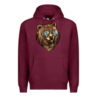 Burgundy Papa Bear Premium Hoodie - HowdyJamesFarm