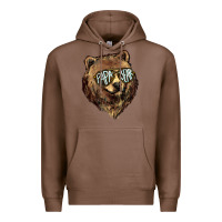 Chestnut Papa Bear Premium Hoodie - HowdyJamesFarm