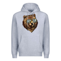 Heather Grey Papa Bear Premium Hoodie - HowdyJamesFarm