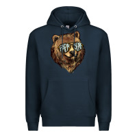 Navy Papa Bear Premium Hoodie - HowdyJamesFarm