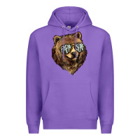 Purple Papa Bear Premium Hoodie - HowdyJamesFarm
