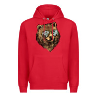 Red Papa Bear Premium Hoodie - HowdyJamesFarm