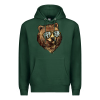 Sports Green Papa Bear Premium Hoodie - HowdyJamesFarm