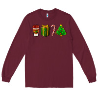 Burgundy christmas items Long Sleeve Tee - LillyAllenDesigns