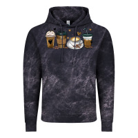 Cloud Black coffee latte coffee cups Vintage Hoodie - MaliasSmallBusiness