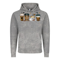 Cloud Rock coffee latte coffee cups Vintage Hoodie - MaliasSmallBusiness