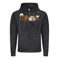 Vintage Black coffee latte coffee cups Vintage Hoodie - MaliasSmallBusiness