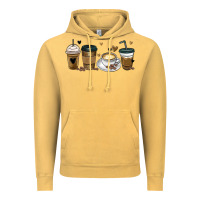 Vintage Mustard coffee latte coffee cups Vintage Hoodie - MaliasSmallBusiness