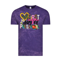 Cloud Purple my first day of preschool Vintage Tee - NancyCooperArtShop