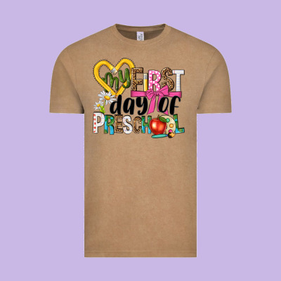 My First Day Of Preschool Vintage Tee Designed By Nancycooperartshop