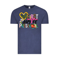Vintage Denim my first day of preschool Vintage Tee - NancyCooperArtShop