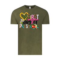 Vintage Olive my first day of preschool Vintage Tee - NancyCooperArtShop