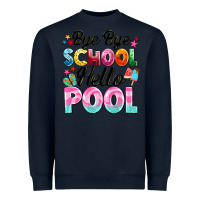 Navy bye bye school hello pool Heavyweight Sweatshirt - BarkalooDesign