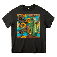 Asphalt horseshoe and cactus Heavy Core Tee - BundleAndBundleShop