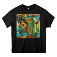 Black horseshoe and cactus Heavy Core Tee - BundleAndBundleShop
