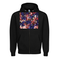 Black American flag sparkly  tumbler Zipper Hoodie - HowdyJamesFarm