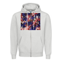 Dove Grey American flag sparkly  tumbler Zipper Hoodie - HowdyJamesFarm