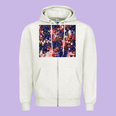 American Flag Sparkly  Tumbler Zipper Hoodie Designed By Howdyjamesfarm