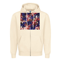 Sandshell American flag sparkly  tumbler Zipper Hoodie - HowdyJamesFarm