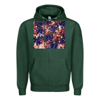 Sports Green American flag sparkly  tumbler Zipper Hoodie - HowdyJamesFarm