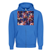 True Royal American flag sparkly  tumbler Zipper Hoodie - HowdyJamesFarm