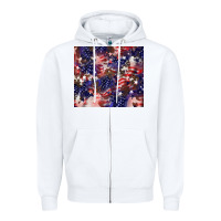 White American flag sparkly  tumbler Zipper Hoodie - HowdyJamesFarm