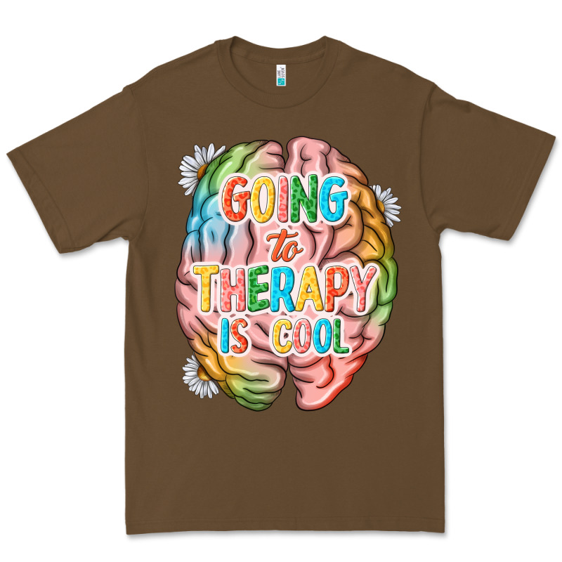 Going To Therapy Is Cool Premium Tee by NancyCooperArtShop | Teevron