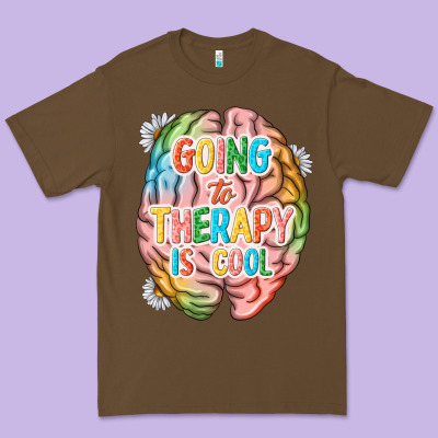 Going To Therapy Is Cool Premium Tee Designed By Nancycooperartshop