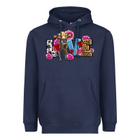 Navy love with cow olivia Heavyweight Hoodie - OliviaCreatesArt