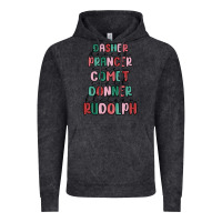 Vintage Black dasher dancer prancer vixer comet cupid donner bli Vintage Hoodie - MaliasSmallBusiness