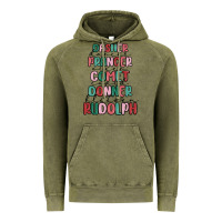 Vintage Olive dasher dancer prancer vixer comet cupid donner bli Vintage Hoodie - MaliasSmallBusiness