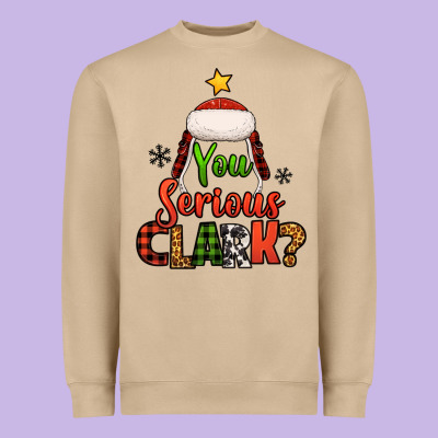 You Serious Clark Christmas Tree Heavyweight Sweatshirt Designed By Jasminsmagicworld