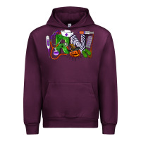 Mauve Wine Halloween RN Registered NurseHalloween RN Register Urban Hoodie - LillyAllenDesigns