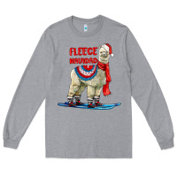 Heather Grey Fleece Navidad Alpaca Long Sleeve Tee - LillyAllenDesigns