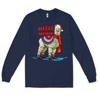 Navy Fleece Navidad Alpaca Long Sleeve Tee - LillyAllenDesigns