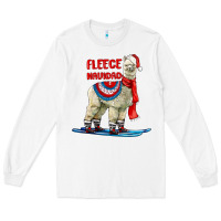 White Fleece Navidad Alpaca Long Sleeve Tee - LillyAllenDesigns