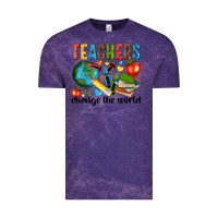 Cloud Purple teachers change the world Vintage Tee - NancyCooperArtShop
