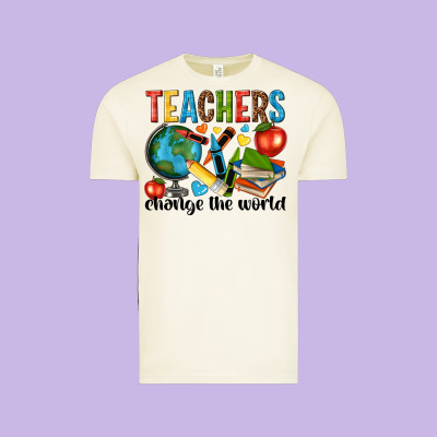 Teachers Change The World Vintage Tee Designed By Nancycooperartshop